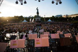 Blick von der Bühne auf das Publikum vor dem Fest der Freude 2014 © MKÖ