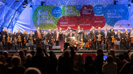 Lahav Shani, Chen Reiss und Wiener Symphoniker beim Fest der Freude 2022 © MKÖ/Sebastian Philipp  