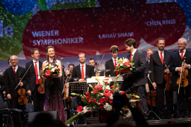 Chen Reiss, Lahav Shani und die Wiener Symphoniker beim Fest der Freude 2022 © MKÖ/Sebastian Philipp 