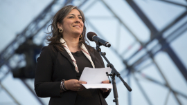 Maria Vassilakou bei ihrer Rede am Fest der Freude 2016 © MKÖ/Sebastian Philipp