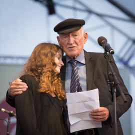 Anna Shani und Daniel Chanoch bei ihrer Rede am Fest der Freude 2016 © MKÖ/Sebastian Philipp