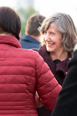 Birgit Hebein im Gespräch mit BesucherInnen des Fests der Freude, Fest der Freude 2019 © MKÖ/Alissar Najjar