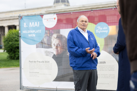 Mark Olsky, KZ-Überlebender und einer der drei "Mauthausen Babys", im Interview © MKÖ/Alissar Najjar