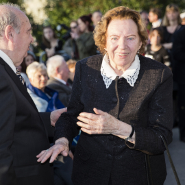 Rudolf Gelbard und Käthe Sasso lächelnd im Gespräch, Fest der Freude 2016 © MKÖ/Sebastian Philipp