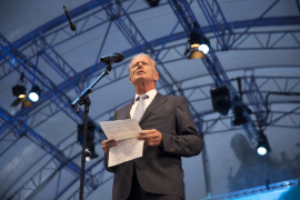 Reinhold Mitterlehner bei seiner Rede am Fest der Freude 2017 © MKÖ/Sebastian Philipp