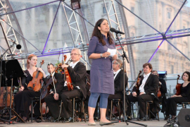 Maria Vassilakou bei ihrer Rede am Fest der Freude 2013 © MKÖ