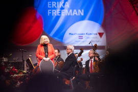 Dr. Erika Freeman während ihrer Rede am Fest der Freude 2022 © MKÖ/Sebastian Philipp 