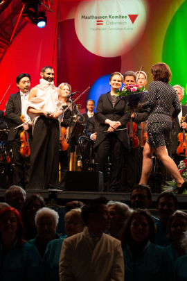Conchita und Wiener Symphoniker auf der Bühne beim Fest der Freude 2019 © MKÖ/Alissar Najjar