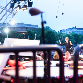 Dirigentin Eva Ollikainen und Wiener Symphoniker beim Fest der Freude 2019 © MKÖ/Sebastian Philipp
