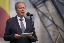 Dr. Reinhold Mitterlehner bei seiner Rede am Fest der Freude 2015 © MKÖ/Sebastian Philipp