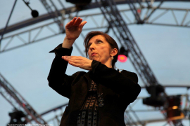 Simultanübersetzerin in Gebärdensprache auf der Bühne am Fest der Freude 2015 © MKÖ/Wolfgang Kerndler