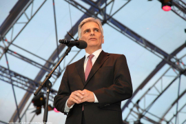 Werner Faymann bei seiner Rede am Fest der Freude 2015 © MKÖ/Wolfgang Kerndler