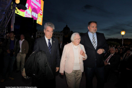 Dr. Heinz Fischer, Helga Emperger und Willi Mernyi, Fest der Freude 2015 © MKÖ/Wolfgang Kerndler