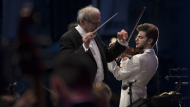 Violinist Emmanuel Tjeknavorian während seines Auftrittes, Fest der Freude 2017 © MKÖ/Sebastian Philipp