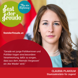 Fest der Freude 2022 Statement Claudia Plakolm, Staatssekretärin für Jugend