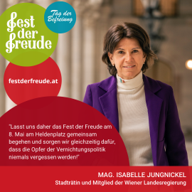 Fest der Freude 2022 Statement Mag.ª Isabelle Jungnickel, Stadträtin und Mitglied der Wiener Landesregierung