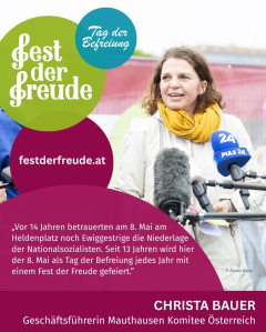 Fest der Freude 2025, Christa Bauer, Geschäftsführerin Mauthausen Komitee Österreich