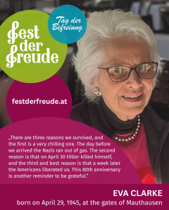 Fest der Freude 2025, Eva Clarke, eine der drei "Mauthausen Babys"