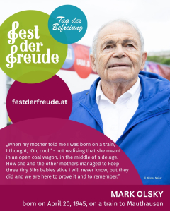 Fest der Freude 2025, Mark Olsky, einer der drei "Mauthausen Babys"